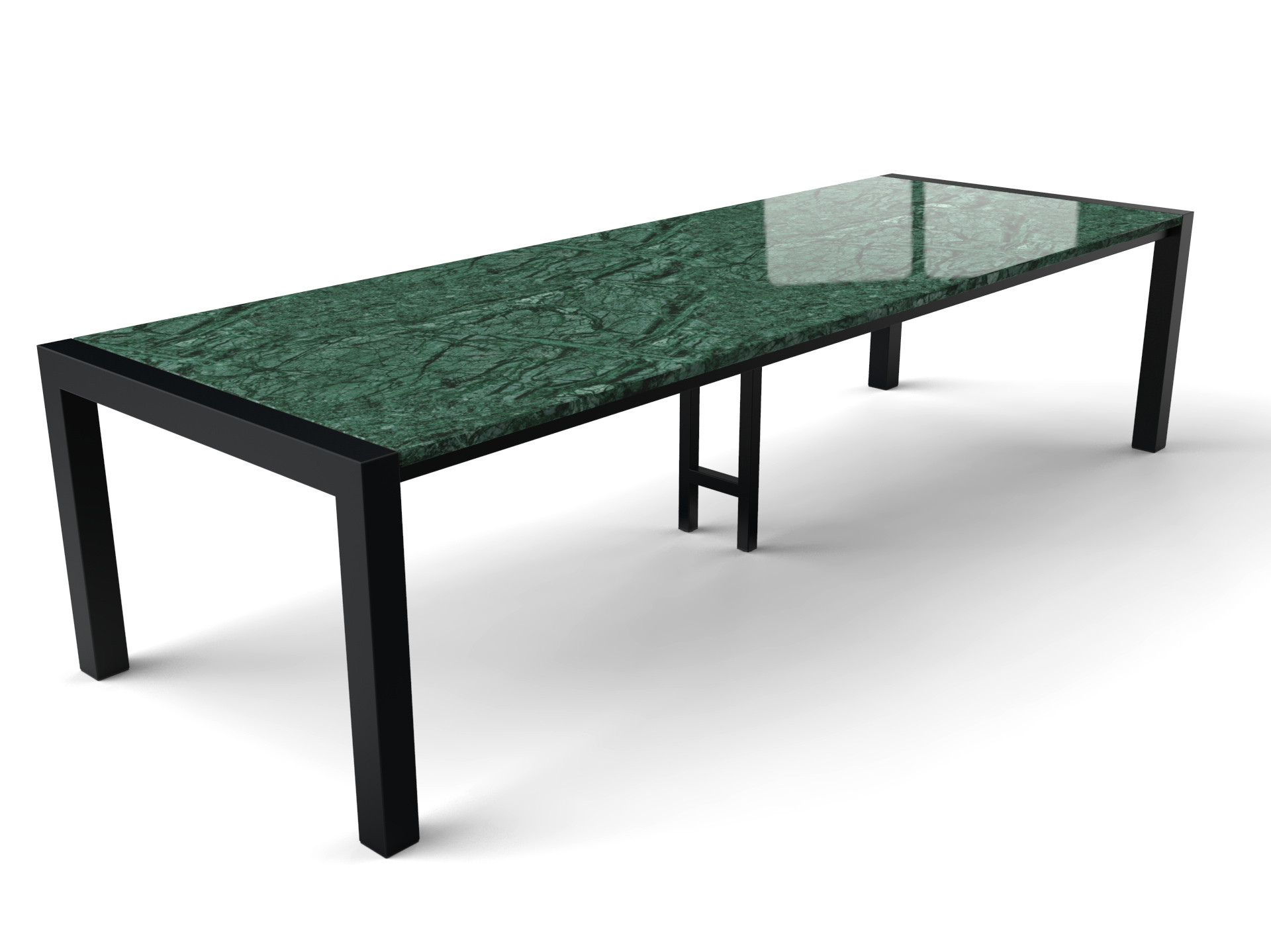 Classificatie mengsel Ik geloof Grote marmeren tafel met groene Verde Guatemala tafelblad - Marmer tafels -  Tuintafels